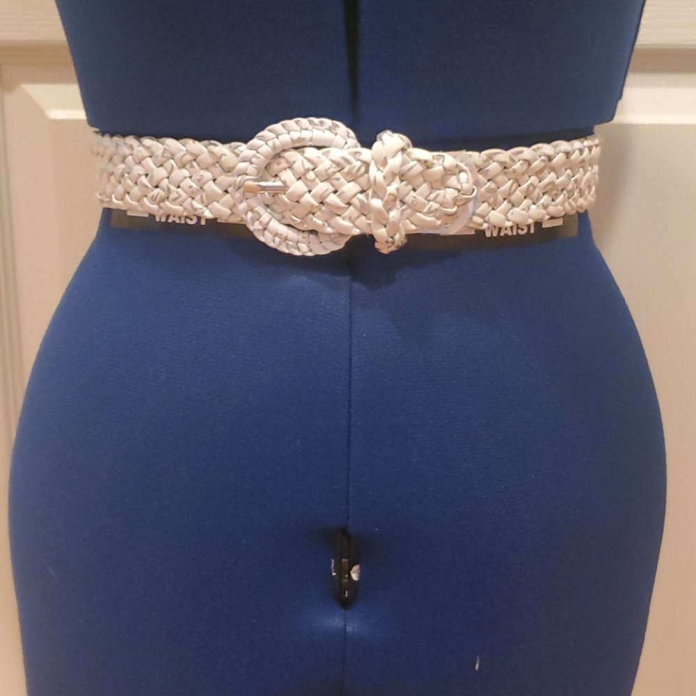 White and Silver Belt